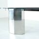 Glass table on chrome base, Italy - 1970s