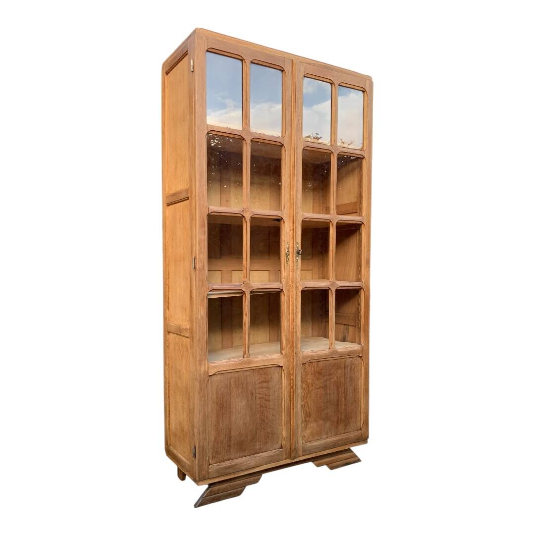 Art Deco Parisian glass-fronted wardrobe, demountable