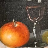 Small still life with grapes and apple