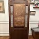 Antique coat rack Art Nouveau 1900 - Oak, marble, caning