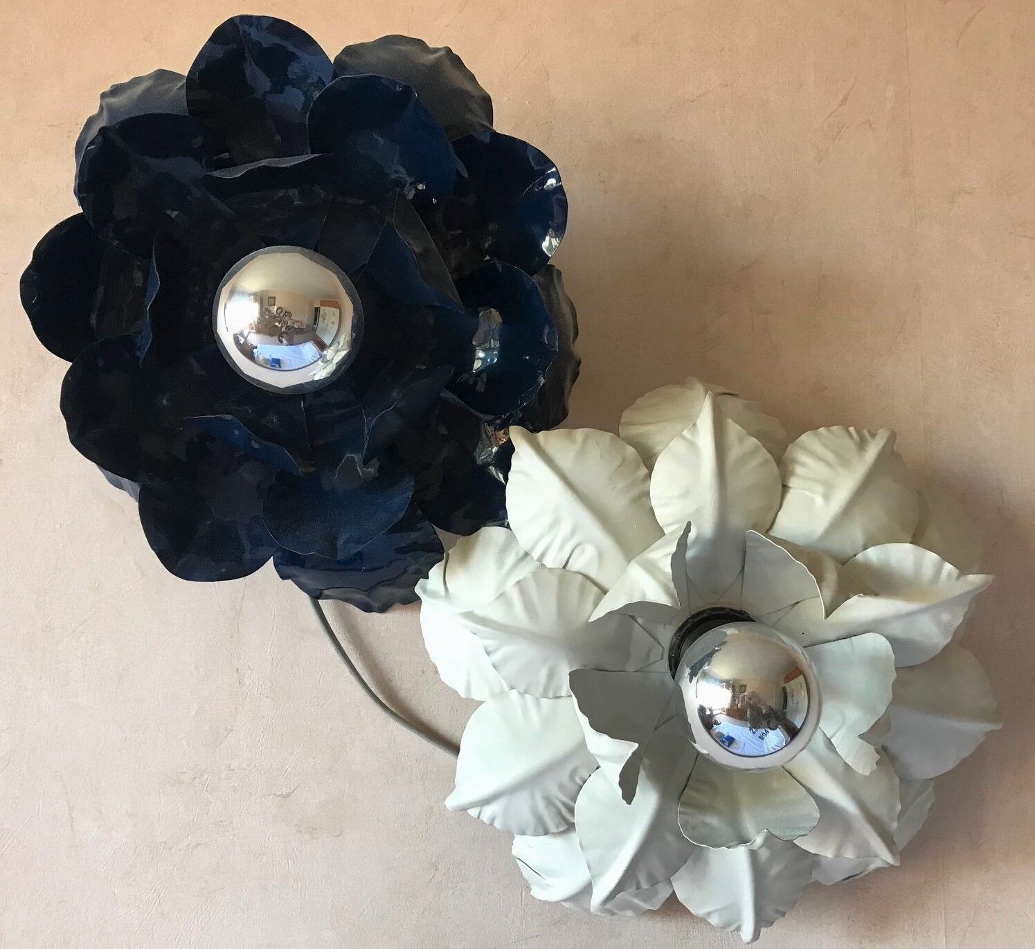 Appliques fleur métal