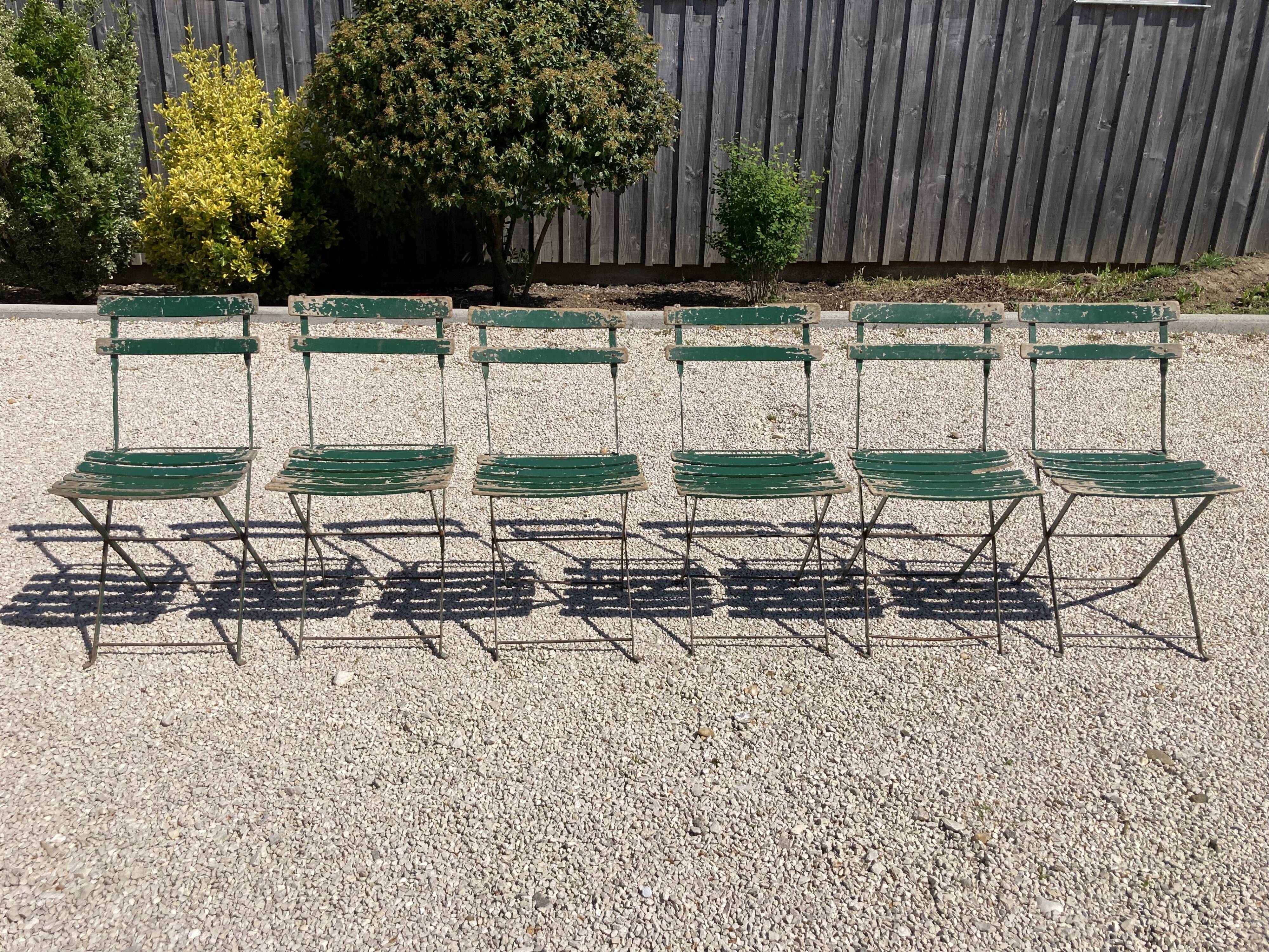 6 folding garden chairs