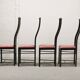 Giorgetti Italian Design High Back Dining Chairs with Pink Upholstery 1980s