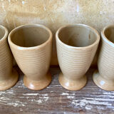 Set of 6 stoneware mazagrans
