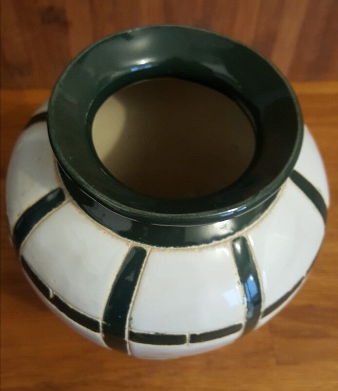 Vintage ceramic vase sunflower pattern