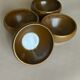 Four Digoin golden sandstone bowls