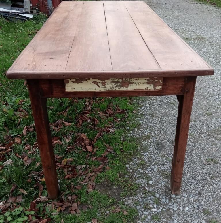 Oak and chestnut farm table