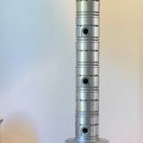 Industrial lamp polished metal and fabric kaki vintage