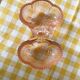 Pink molded double glass salt shaker