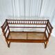 Antique banquette in Louis XIII style, turned wood with caning, late 19th to early 20th century.