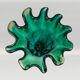 1970s Michielotto Emerald Green Fazzoletto Murano Glass Vase — Italian Vint