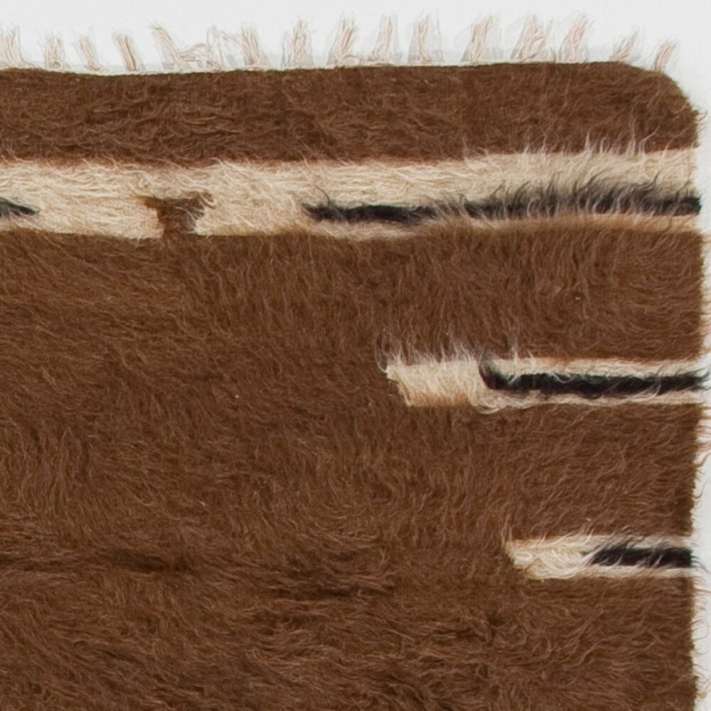 Vintage Mohair Wool Kilim Rug, Handwoven Blanket, Turkish Bed Cover