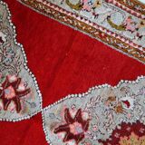 Tapis vintage turc oushak fait main 110cm x 340cm 1940s, 1c515