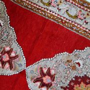 Tapis vintage turc oushak fait main 110cm x 340cm 1940s, 1c515