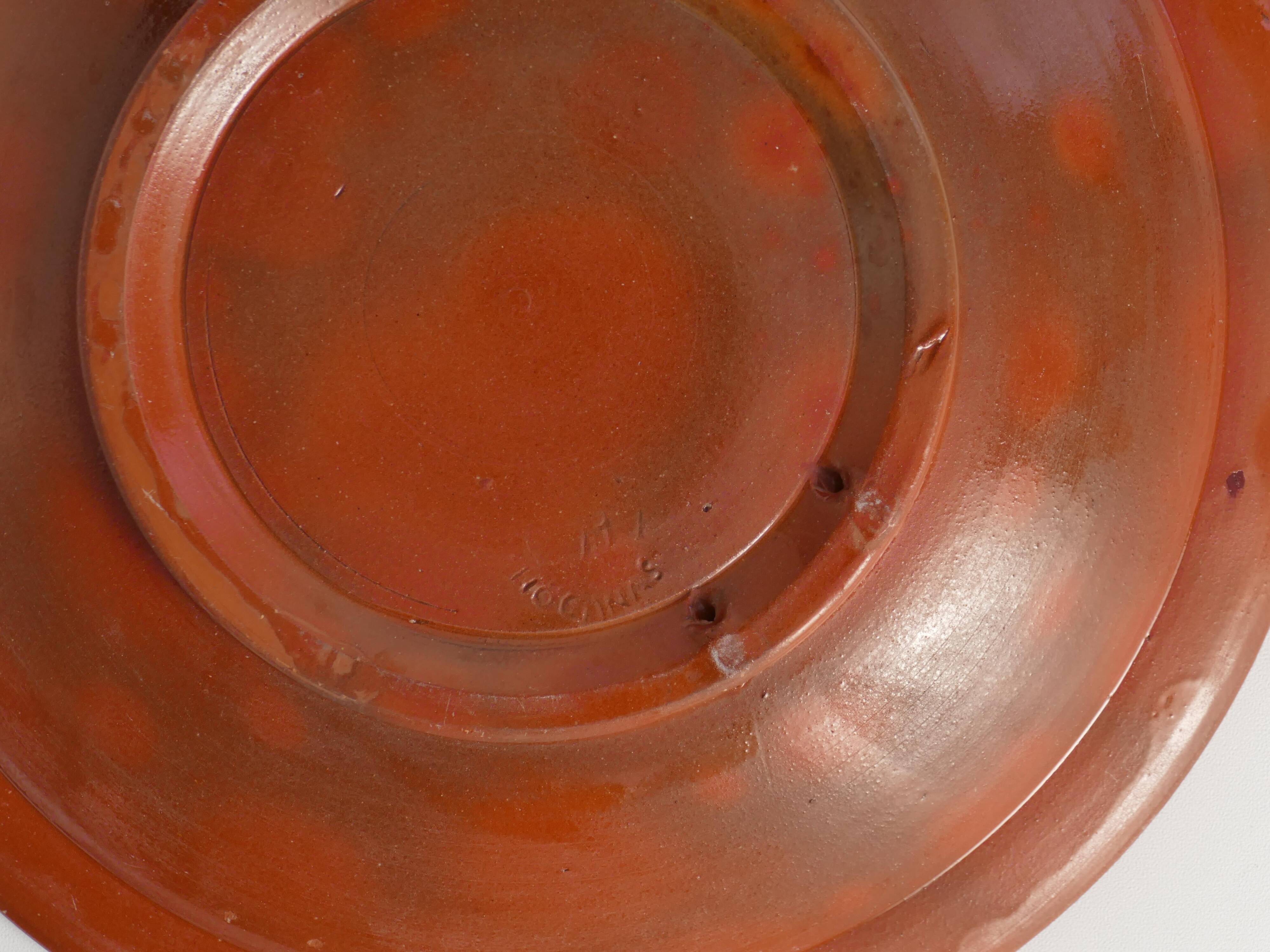 Brown & Cream White Stoneware Bowl by Andersson & Johansson, Höganäs, 1920s