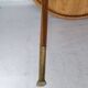 Italian round table with tapered brass leg ends, 1950s
