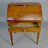 19th century natural wood sloping desk