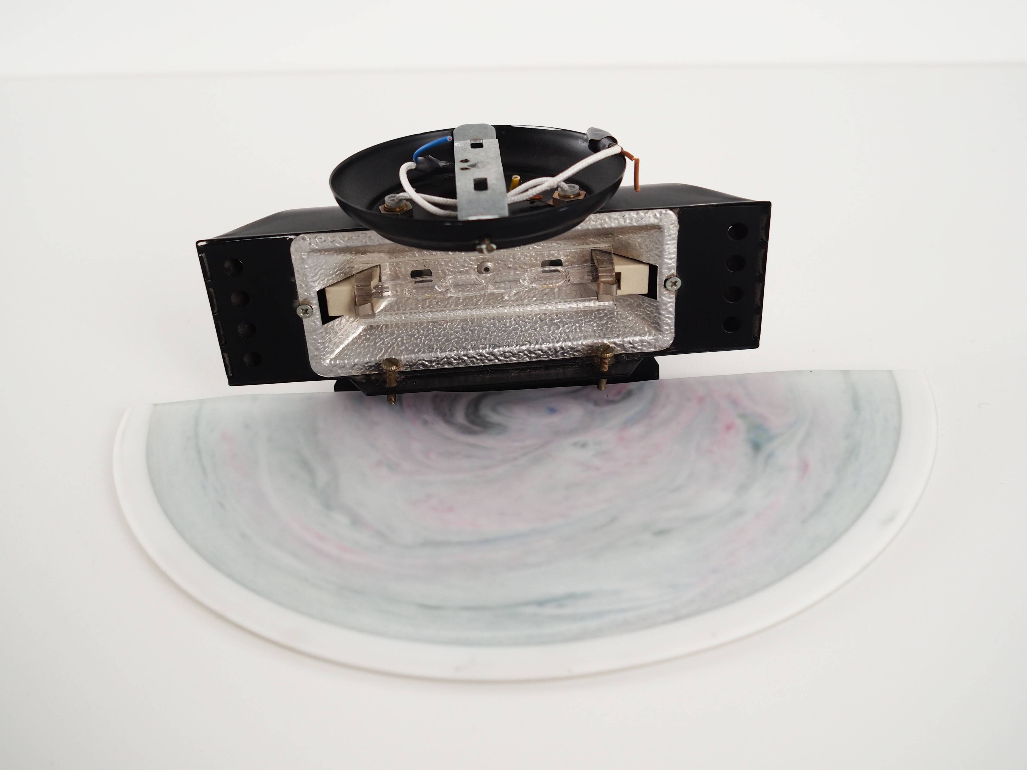 Wall lamp, Murano glass, Italian design, 1970s, manufacture: Italy