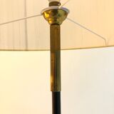 Floor lamp model 641 on metal tripod patinated rifle and elements in lunel brass