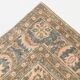 Tapis persan vintage saumon et ivoire, médaillon floral noué main,182x284Cm