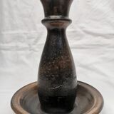 Grand bougeoir, vase . céramique signée jean marais