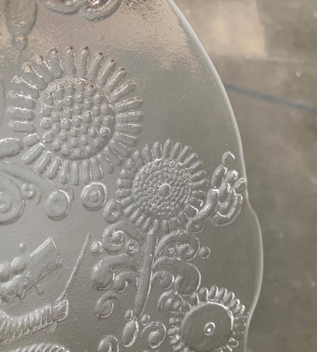 Vintage Swedish glass plate Doran by Goran Warff for Kosta Boda