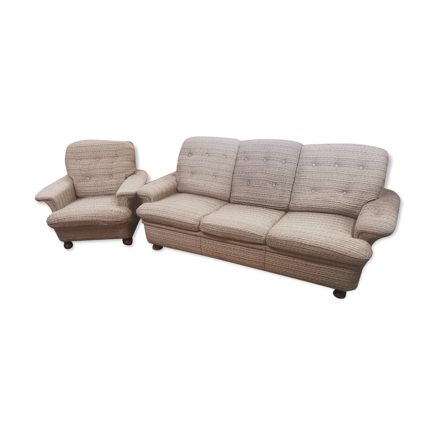 Sofa bed and armchair