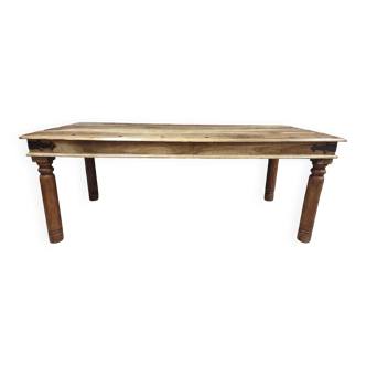 Large solid wood dining table