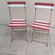 Pair of folding garden bistro chairs, 1900s, vintage