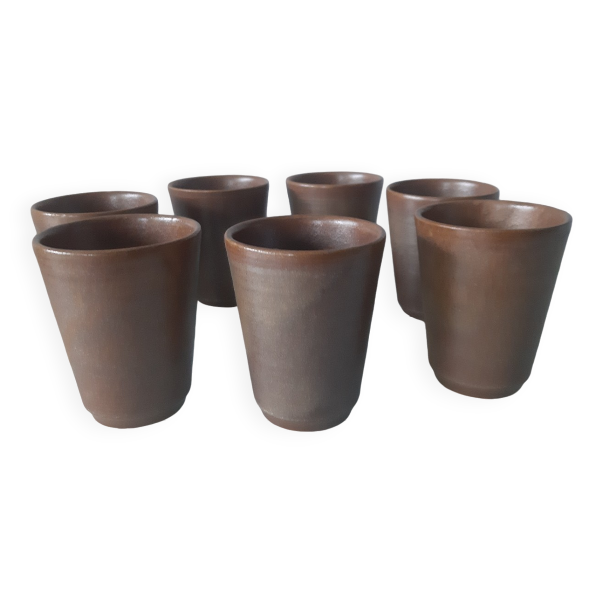 7 stoneware cups