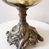 Kerosene lamp Art Nouveau bronze foot