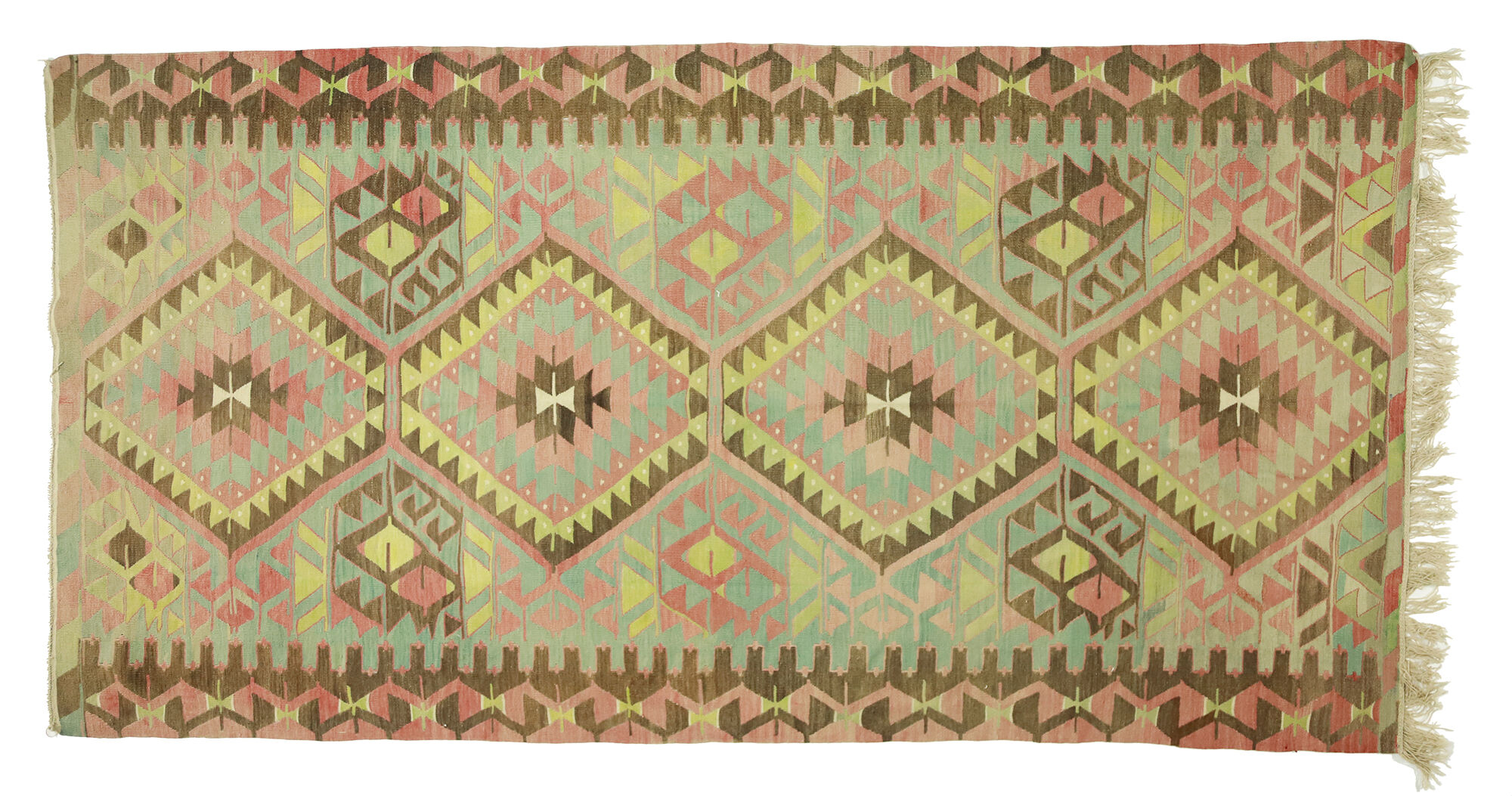 Anatolian handmade kilim rug 298 cm x 157 cm