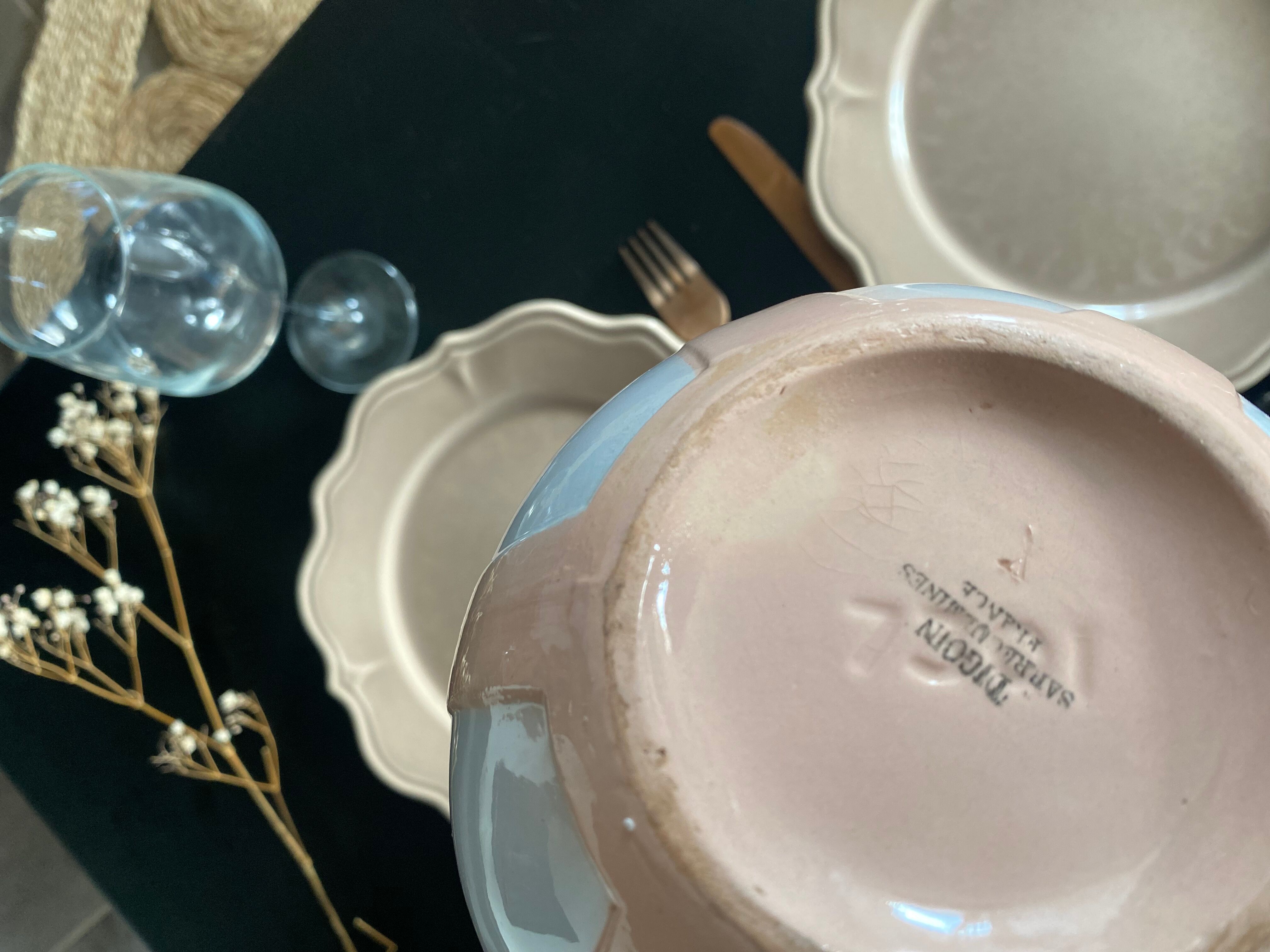 Carafe digoin and vintage sarreguemines