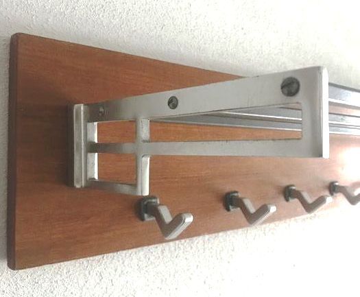 "1960" wood alu steel coat hanger