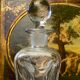 Antique engraved pinched crystal decanter