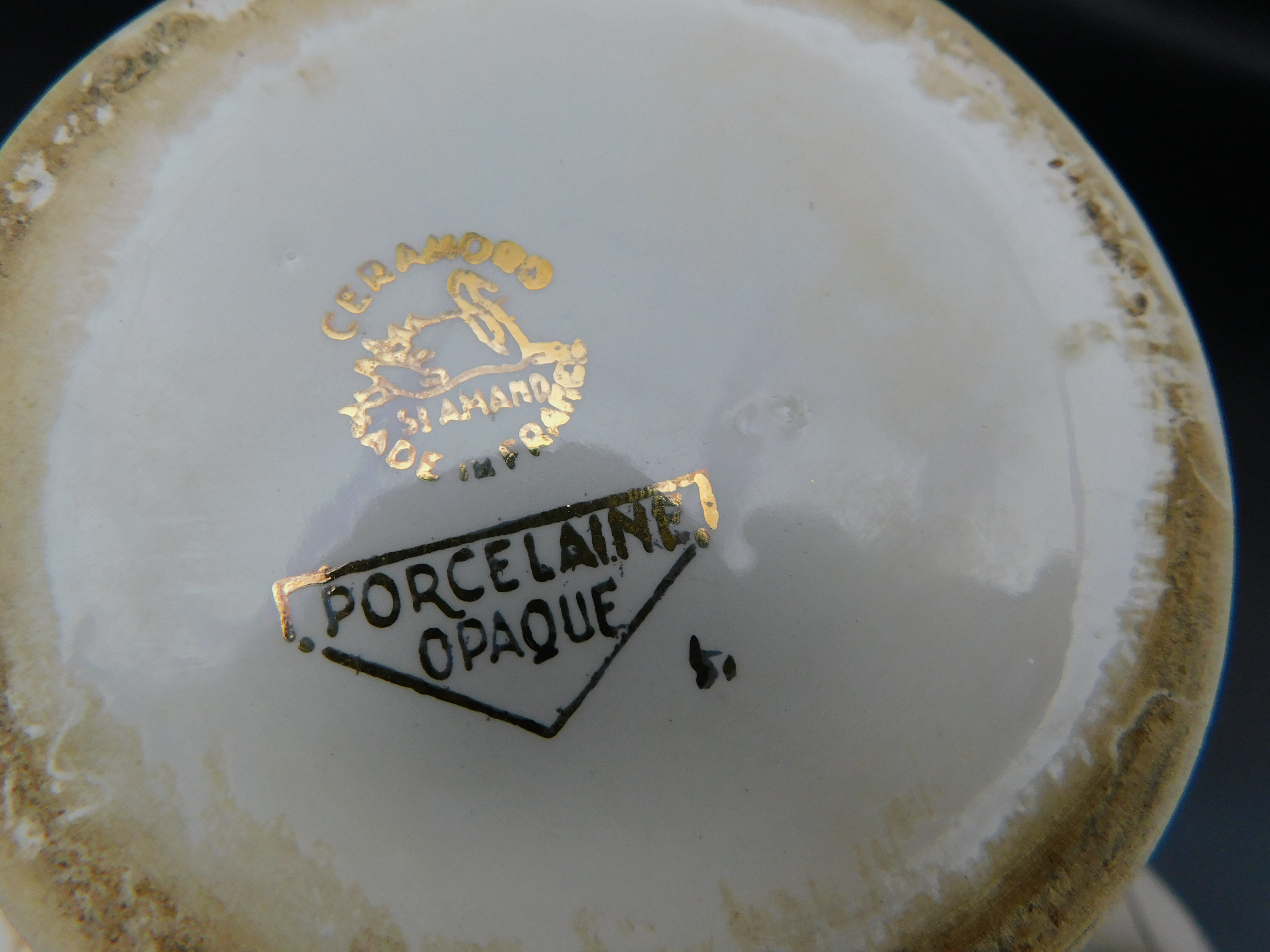 Céranord pourer, creamer and sugar bowl