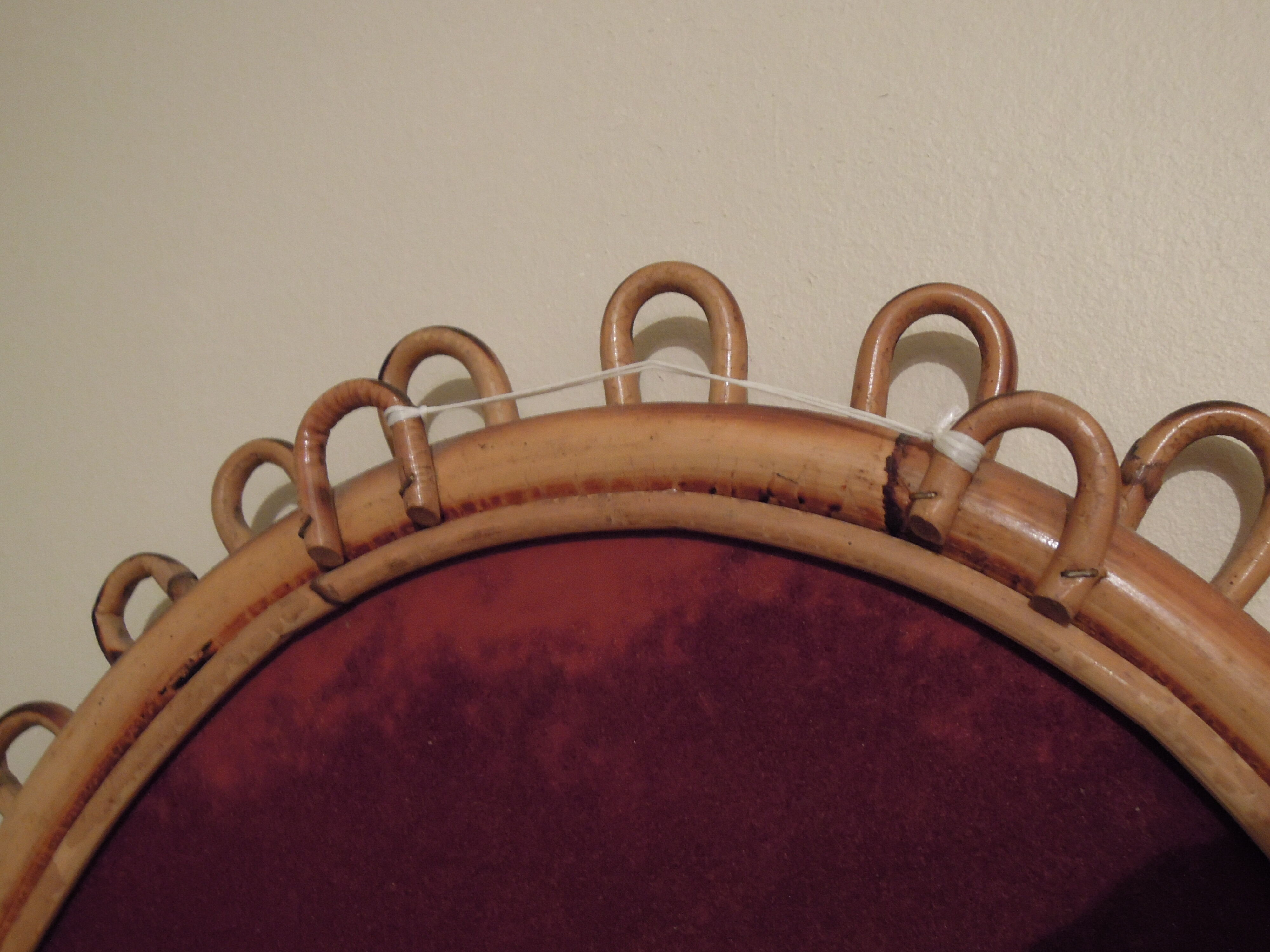 Mirror rattan 43 x 56 cm