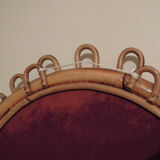 Mirror rattan 43 x 56 cm