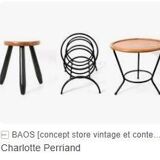 Metal magazine rack attributed to Charlotte Perriand
