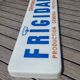 Old plastic fridge advertisement
