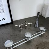 Vintage chrome wall coat rack