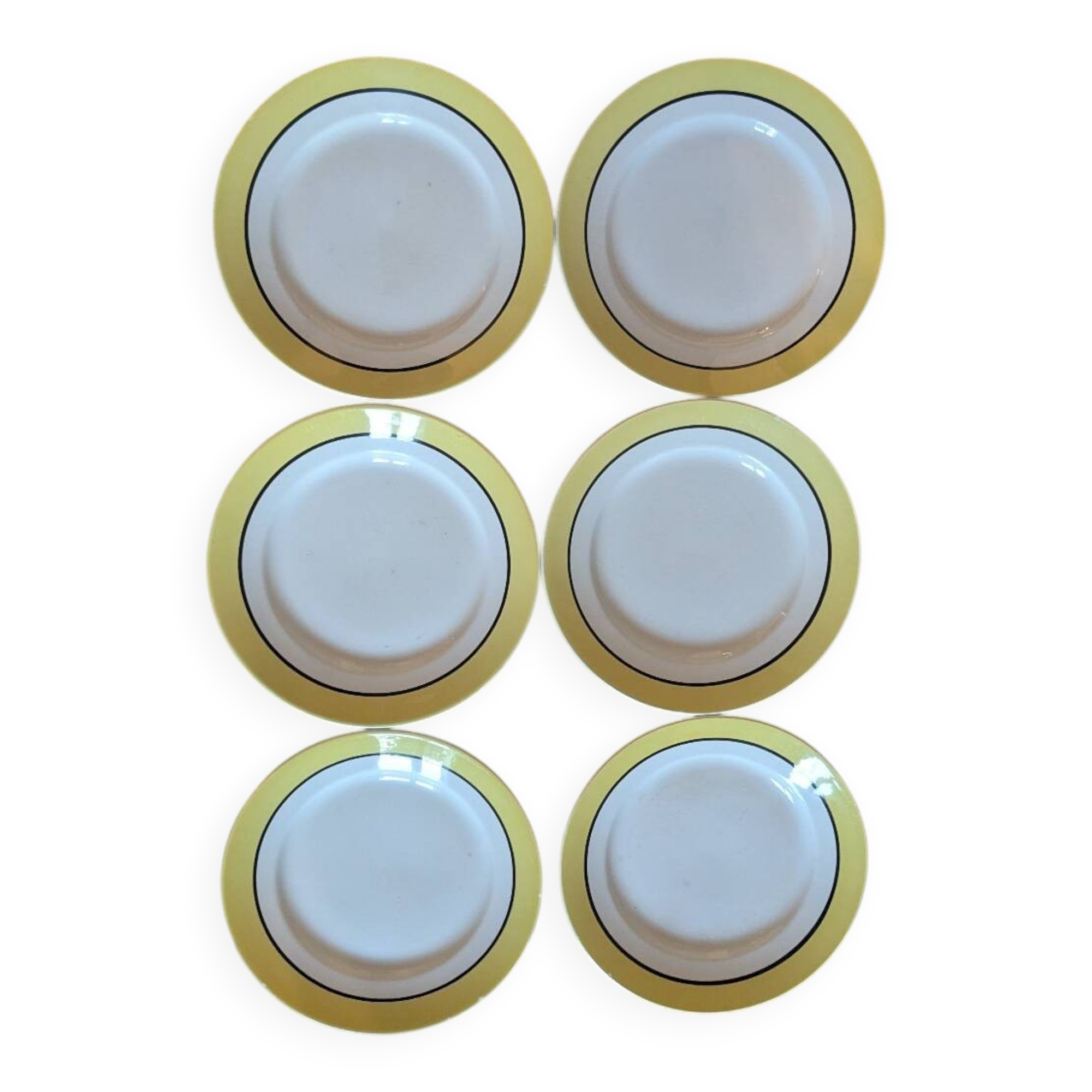 Six vintage dinner plates