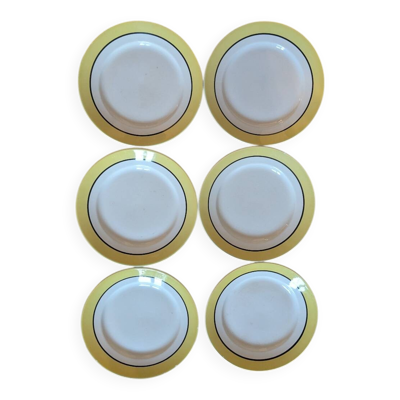 Six assiettes plates vintages