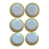 Six vintage dinner plates