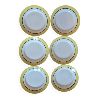 Six vintage dinner plates