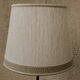 Floor lamp 1950/60 tripod in black metal with cream lampshade