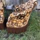 Ensemble fauteuils crapauds et repose-pied