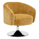 Swivel velvet armchair