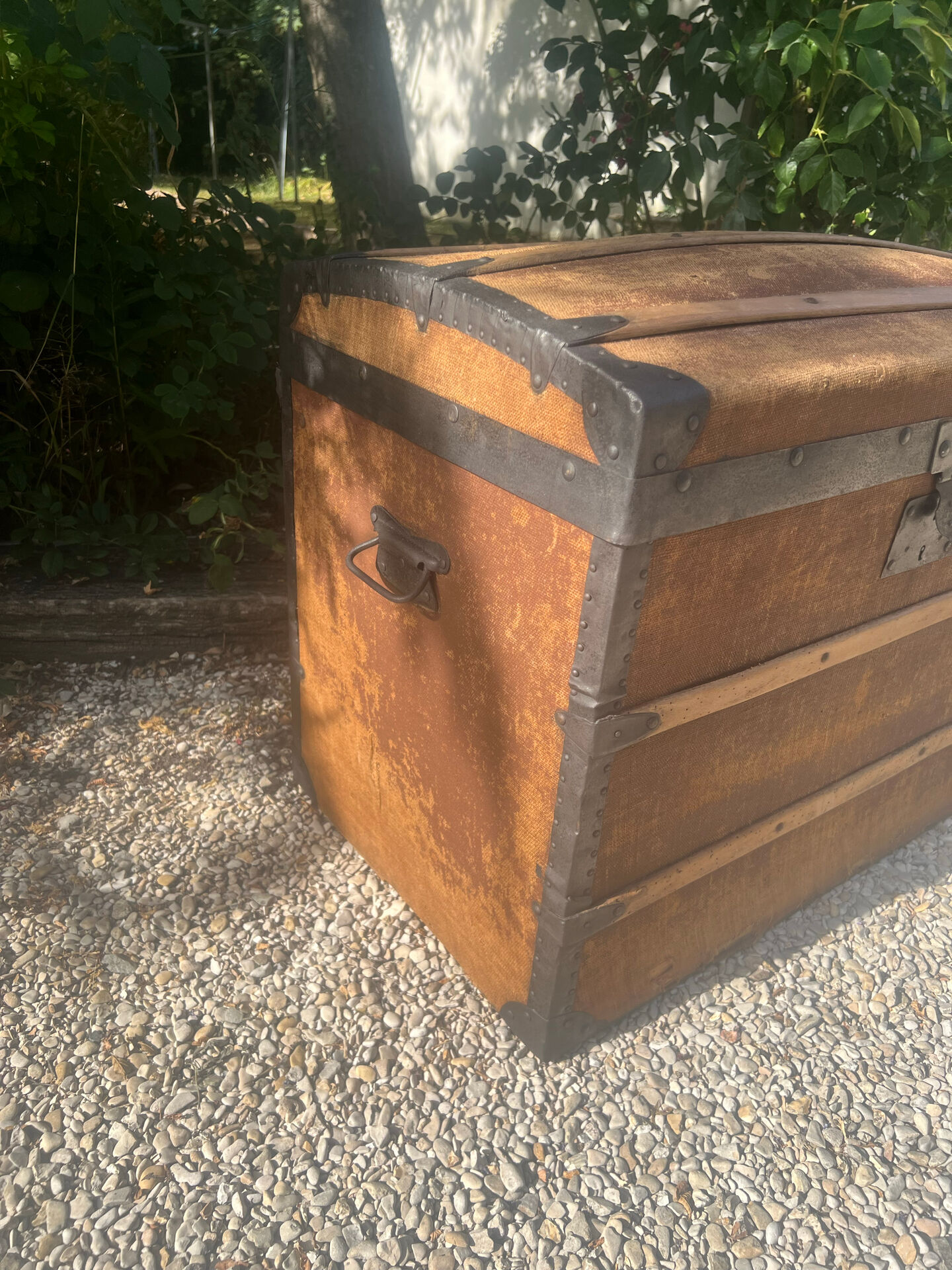 Antique travel trunk