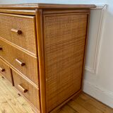 Rattan chest of drawers